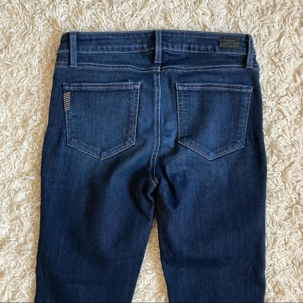 PAIGE Skyline Skinny Mona Dark Wash Mid Rise Blue Jeans Size 27 in EUC_13
